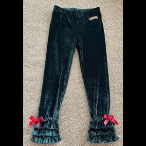 Matilda Jane girls 4t Tinsel Ruffle Leggings-NEW